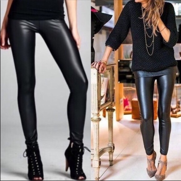 RESTOCKED! Faux Leather High-Waisted Legging - Picture 7 of 8